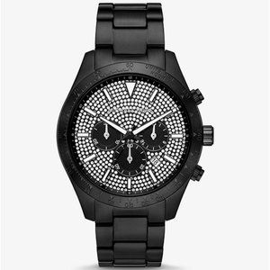 Michael Kors Layton Pave Dial Stainless Steel Watch MK8899
